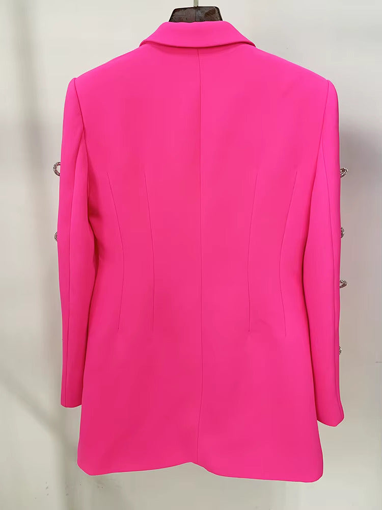 Embellished Pink Blazer Dress