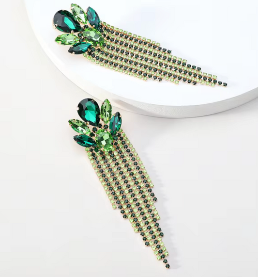 Crystal Tassel Earrings