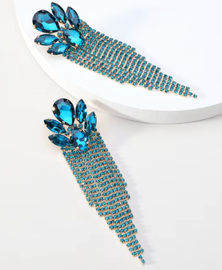 Crystal Tassel Earrings