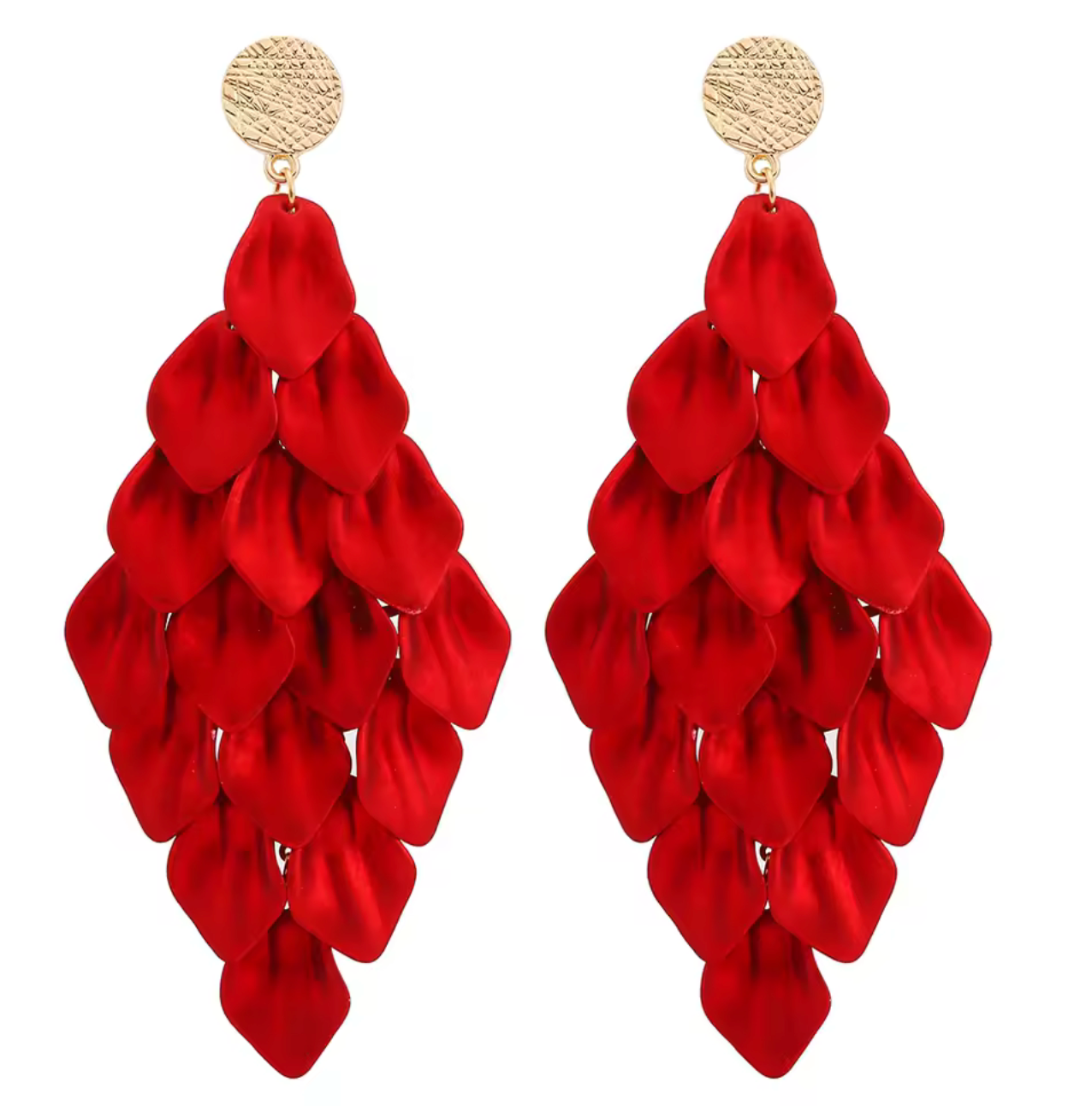 Petal Shaped Chandelier Earrings