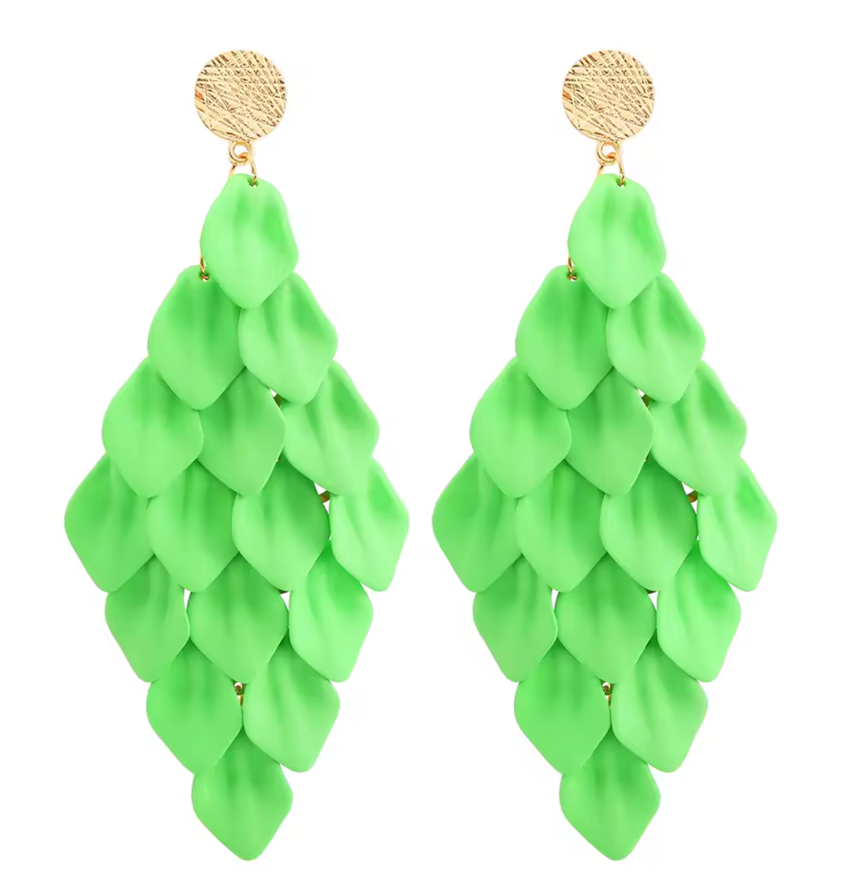 Petal Shaped Chandelier Earrings