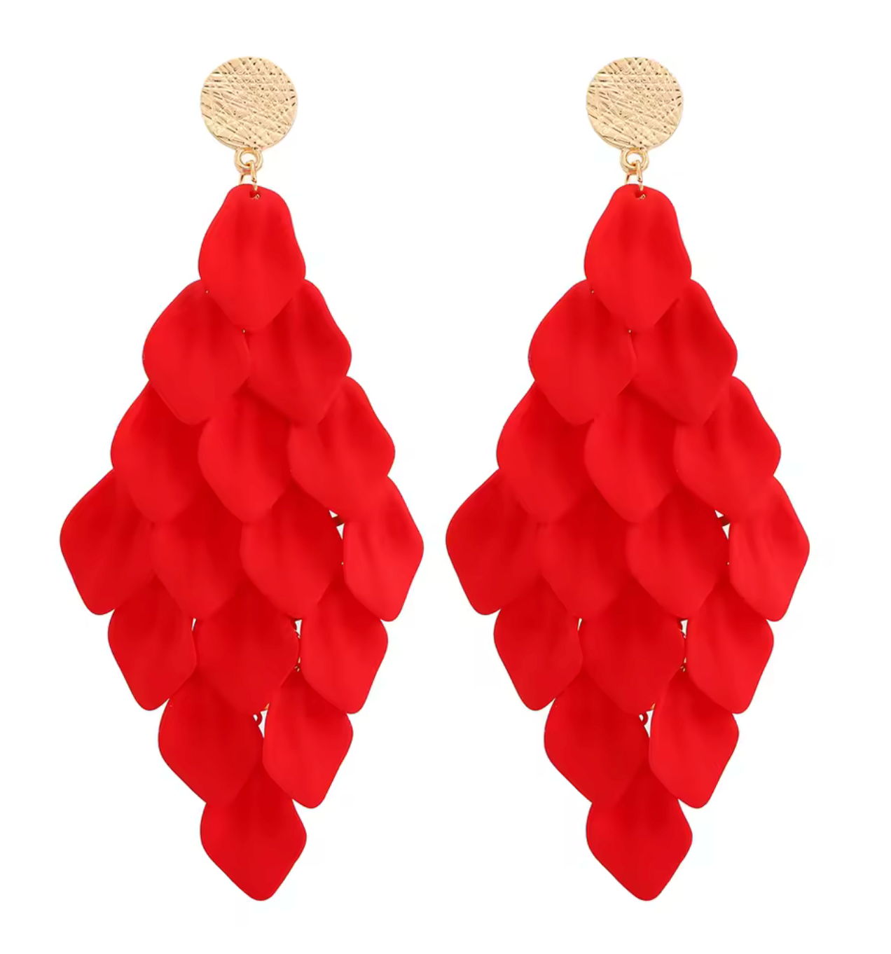 Petal Shaped Chandelier Earrings
