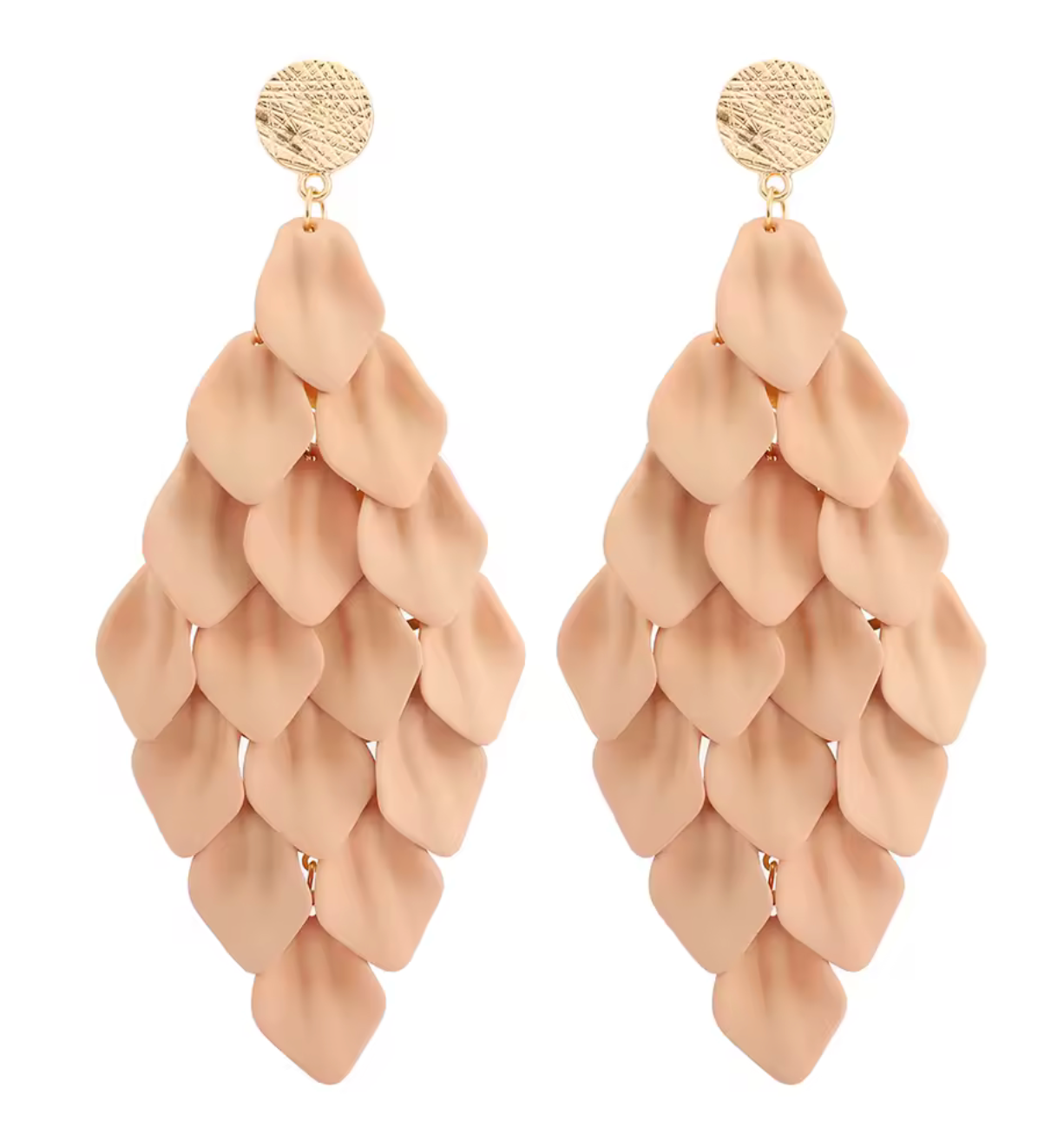 Petal Shaped Chandelier Earrings