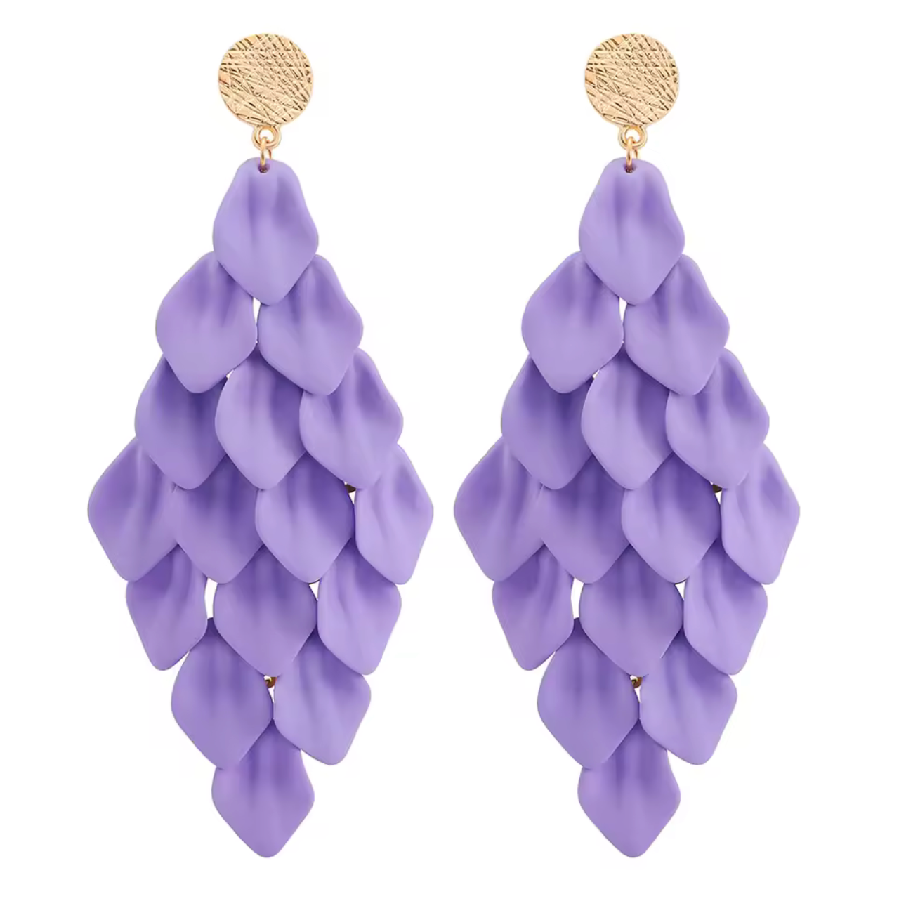 Petal Shaped Chandelier Earrings
