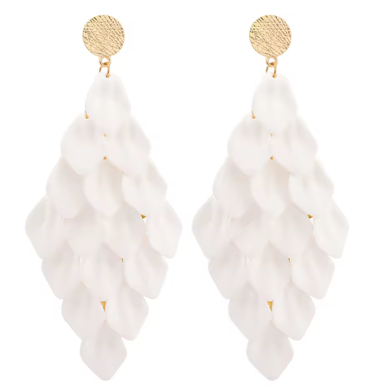Petal Shaped Chandelier Earrings