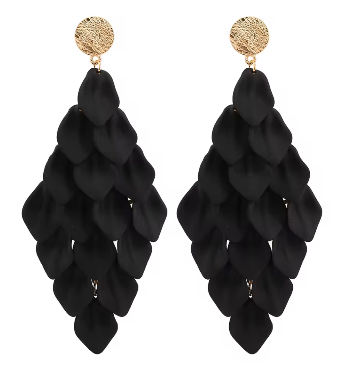 Petal Shaped Chandelier Earrings