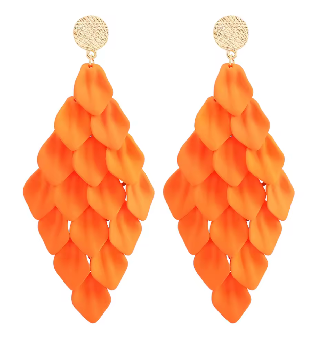 Petal Shaped Chandelier Earrings