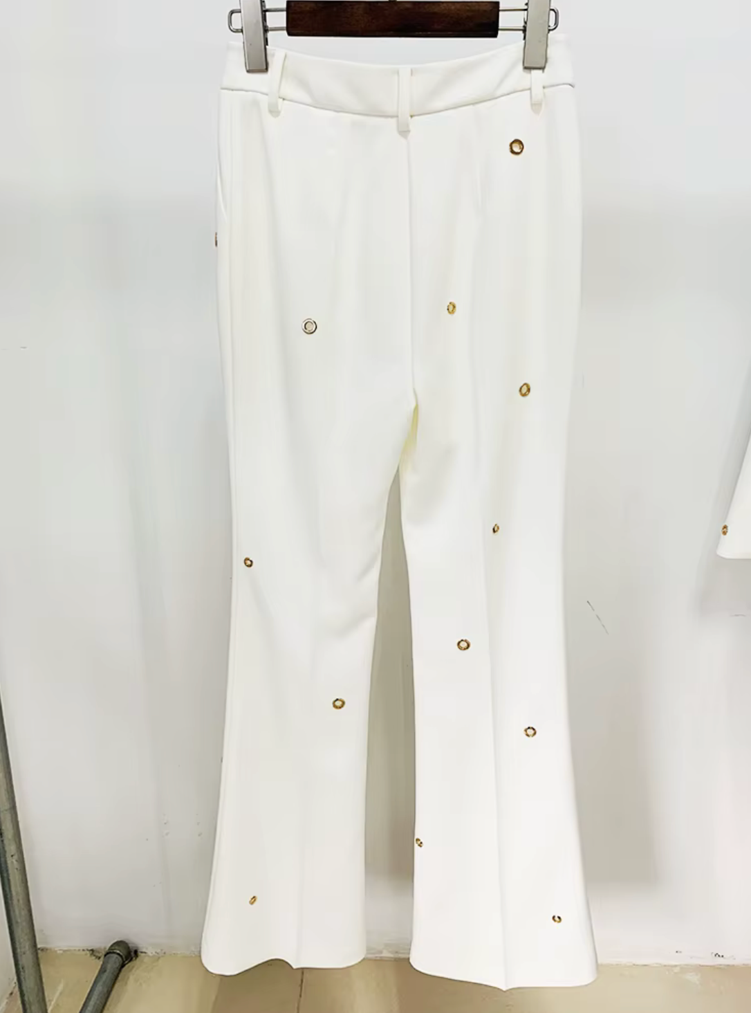Hole Punch Embellished Pant Suit