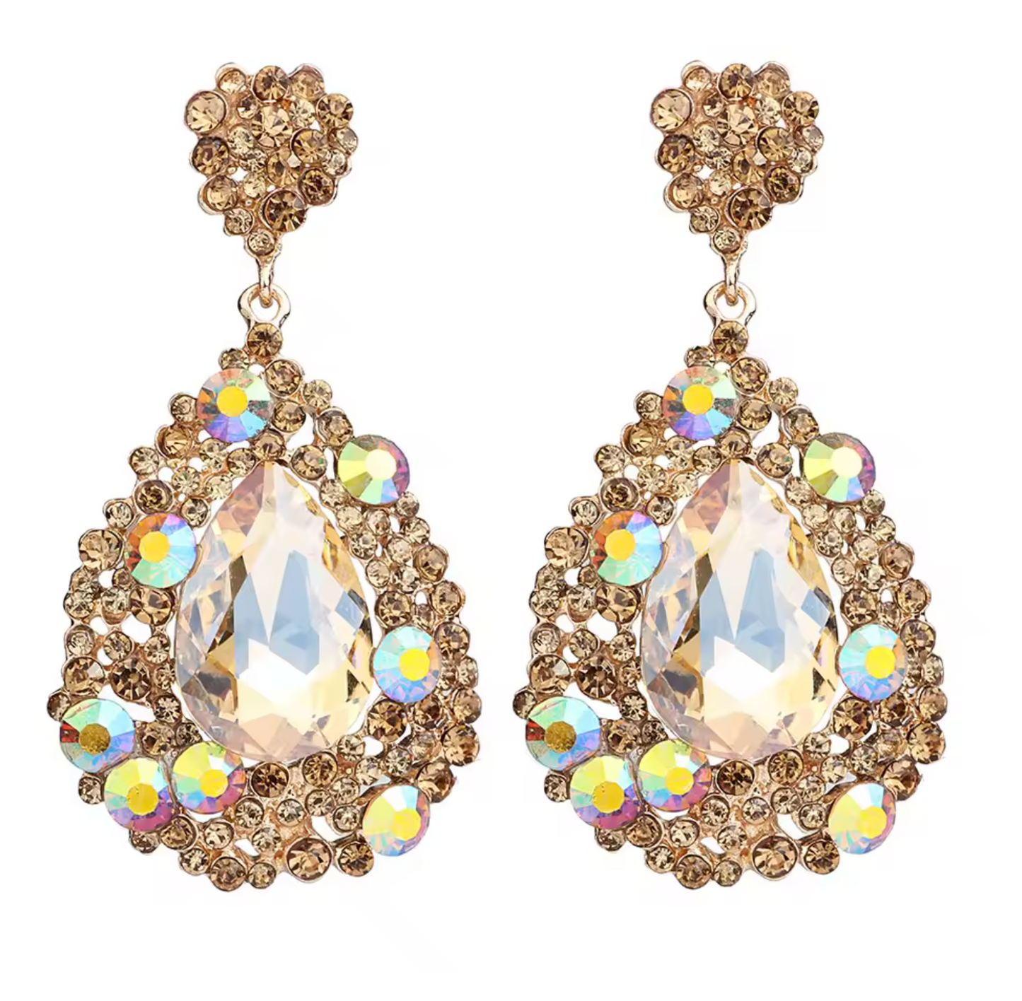 AB Crystal Drop Earrings
